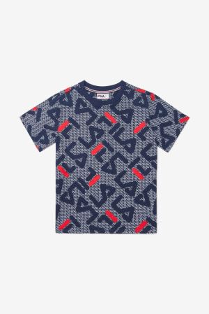 FILA Castori Tee Shirts Navy,Kids Clothing | CA.HMLYBN976